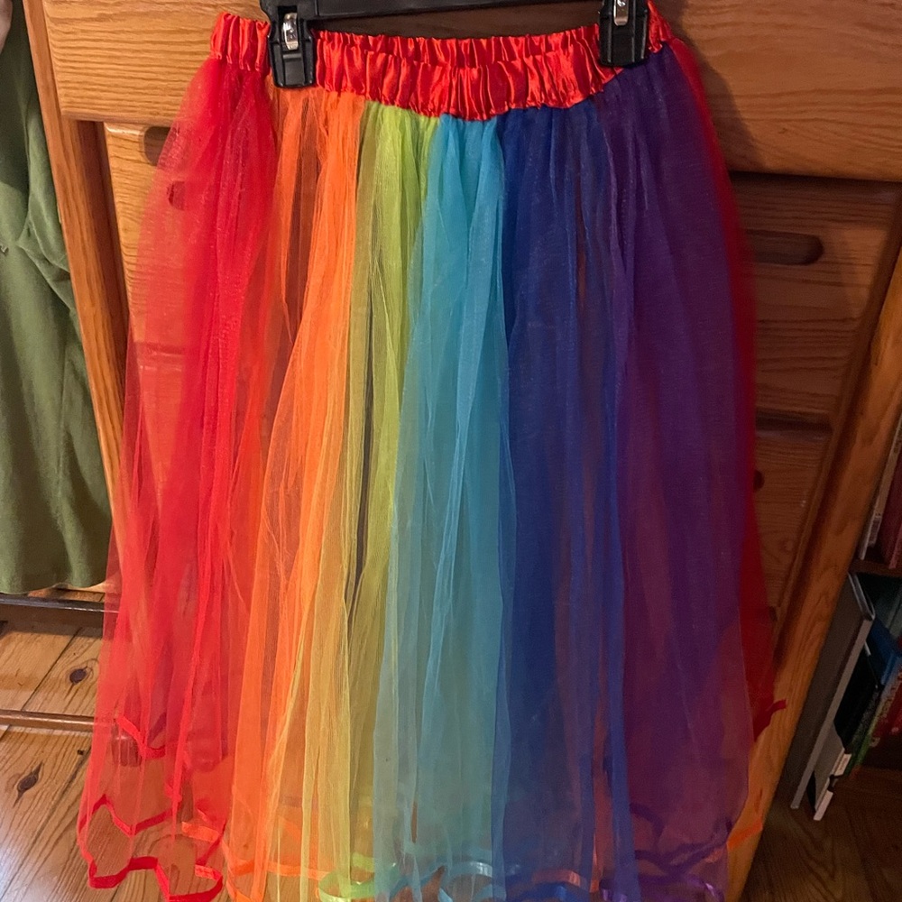 Colorful Rainbow Tulle Skirt